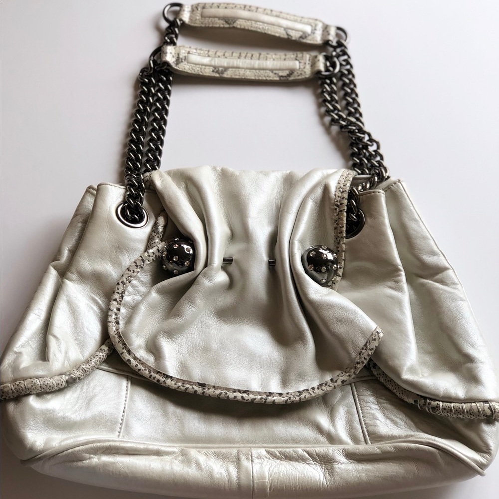 Betsy Johnson Gunmetal and Diamond handbag